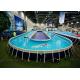 Funny Above Ground Metal Framed Swimming Pools / 10ft Steel Frame Swimming Pool
