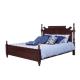 Rubber Wood made bedroom furniture in Special design Modern Headboard with wood  slat shipping from Shenzhen to Africa