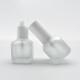 30ml/1 Oz Frosted Glass Foundation Bottle,Empty Refillable Square Lotion Bottle With Press Pump for Body Cream