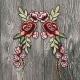 Colourful Floral Embroidered Applique Patches , Polyester Sew On Flower Appliques