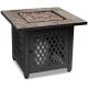 Metal Square Propane Fire Pit Table Modern Smokeless 30 Inch