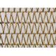 1.5m Gold Metal Mesh Conveyor Belt Anticorrosion For Exhibition Halls