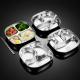 Eco Friendly 4 Compartment Dinner Plates SS Anti Corrosion With Lid