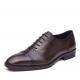 Lace Up Mens Pointed Toe Dress Shoes Autumn Mens Brown Brogue Shoes For Wedding