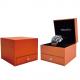 Luxury Wrist Watch Packaging Boxes With Drawer / Gold Button