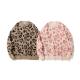 70% Polyester 30% Cotton Leopard Print Sweater Round Collar Loose Pullover For Women