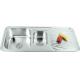 Custom Stainless Steel Kitchen Sinks , Portable Kitchen Sink With Drain Board