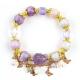 Handmade Gemstone Beaded Bracelet Natural Purple Mica Stone Bracelet Adjustable