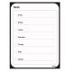 Dry Erase White Black Magnetic Calendar Board For Fridge Monthly Planner