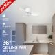 Small Ceiling Fan Light 36 Energy Saving Dc Motor Led Ceiling Fan For Study Room