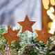 Star Shaped Weathering Steel Metal Garden Ornaments Christmas Decoration