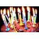 Vertical Core Spiral Birthday Candles , Custom Birthday Cake Candles No Deformation