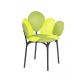 Nordic Hotel Restaurant Furniture Dining Room Petal Shaped Stainless Steel Minimalist Dining Chair