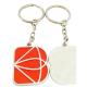 One Side Logo Custom Shaped Keychains , Square / Rectangle Metal Stamped