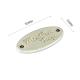 Main Labels Custom Oval Shape Sew Engraved Logos Metal Clothing Tags with 2 Holes