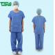 Blue SMS  70gsm Disposable Scrub Shirts And Pants