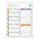 Dry Erase Fridge Meal Planner Horizontal Magnetic note pad 16.9 X 13inch