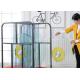 6 Inches Polyester Casters / Banquet Equipment 10 Compartments Glass Turntable Transport Trolley