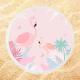 Roundie Flamingo  Sublimated Beach Towels 250-300GSM Fluffy Exquisite