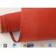 0.9mm Red Silicone Coated Fiberglass Fabric , Generator Thermal Insulation Materials