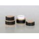 Black Color Empty Glass Skin Cream Containers Portable With Matching Lid