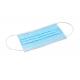 Medical Disposable 3 Ply Face Mask Non Sterile Anti Virus Blue With Earloop