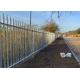 1.8m X 2.75m Galvanised Steel Palisade Fencing Imposing Appearance Round And Notched