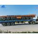 40 Flatbed 3 Axles  Container Semi Trailer 50 Tons Loading Capacity With Led Lights