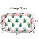 2pcs Zippered Cactus Print PVC Clear Travel Makeup Bag