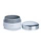 50ml White Opaque Plastic Cream Glass Bottle Jars With Silver Lids