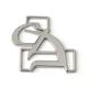 Garment Labels Custom Shape Metal Sewing Tag for Swimwear Zinc Alloy Underwear Sew Logo
