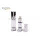 PMMA Plated Empty Airless Pump Bottle For Face Cream Custom Size Silver Color