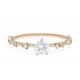 4mm Size Real Diamond Jewellery Ring 14K 18K Rose Gold Material ODM