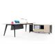 Simple Practical Modern Office Furniture , Boss Office Desk Smooth Lines Strong Durable