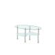 0.14m3 Living Room Furniture Gold Stainless Console Coffee Table 90*50*43CM