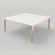 Square Aluminium Home Furniture Center White Marble Tea Table 180mm Height