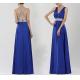Blue Backless Evening Dresses , Formal Evening Dresses For Women