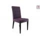 Purple Upholstered Leather Metal Kitchen Chairs With Square Pattern Stitching