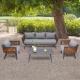 PE Rattan Garden Furniture Set Outdoor Sofa Dining Set OEM