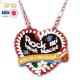 High  Quality Product Heart Shape Creative Sublimation Blank Trophies Medallion Zinc Alloy Carnival Medal
