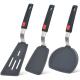 Silicone Spatula Turner Set of 3 Heat Resistant Cooking Spatulas for Nonstick Cookware Large Flexible Kitchen Utensils