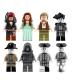 MOC pirates of caribbean captain Jack salazar super hero mini figures building blocks