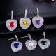 Fashion Lady Heart Shape Earrings Red CZ Stone Earrings jewelry earrings necklace jewelry set