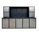 40 Drawers Metal Garage Workbench with Stainless Steel Handles and Heavy Duty Wheels