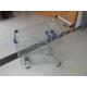 Zinc Plating Q195 Low Carbon Steel 100L Supermarket Shopping Cart With Baby Seat