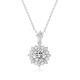 Flower Design 18k Gold Lab-Grown Diamond Pendant Luxury White Diamond Jewelry For Party And Gifts