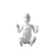 47CM Waist Kids Mannequin Display , Fiberglass White Sitting Child Mannequin