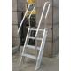 Easy Carrying Bulwark Ladder Aluminum , Inclined Marine Dock Ladders Light Weight