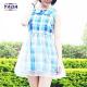 Elegant colorful check ladies simple dress China wholesale clothing with high quality