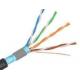 500MHz S/FTP CAT6 Network Cable 4P + F Twisted Pair LDPE Outer Jacket
